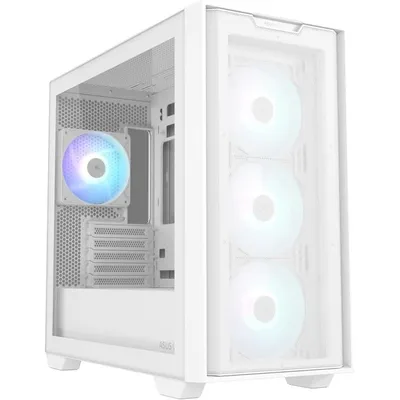 ASUS A21 PLUS ARGB Mid-Tower mATX gehärtetes Glas USB 3.0 Weiß