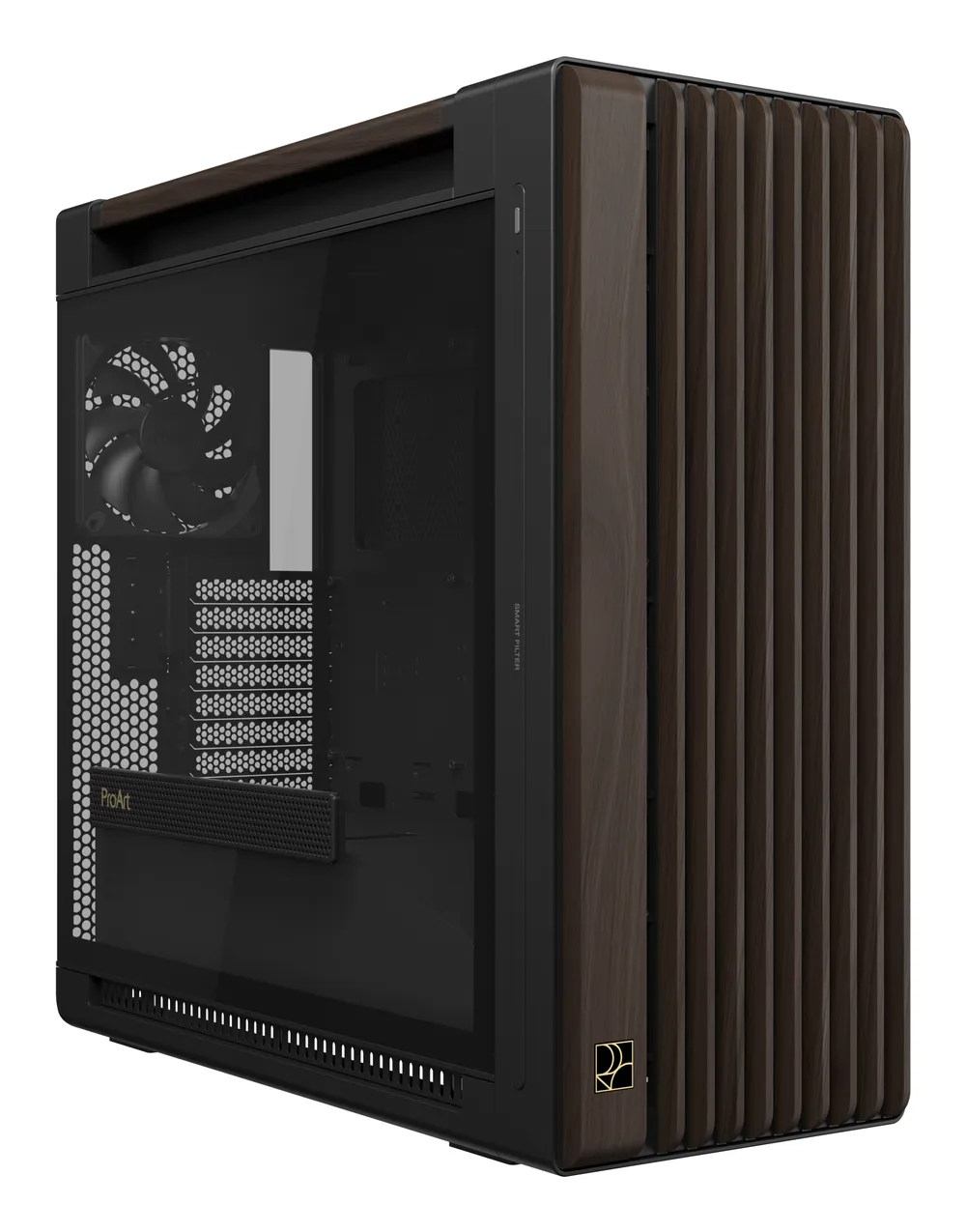 Gehäuse ASUS ProArt PA602 Wood Edition Schwarz Gehärtetes Glas Tower Midi