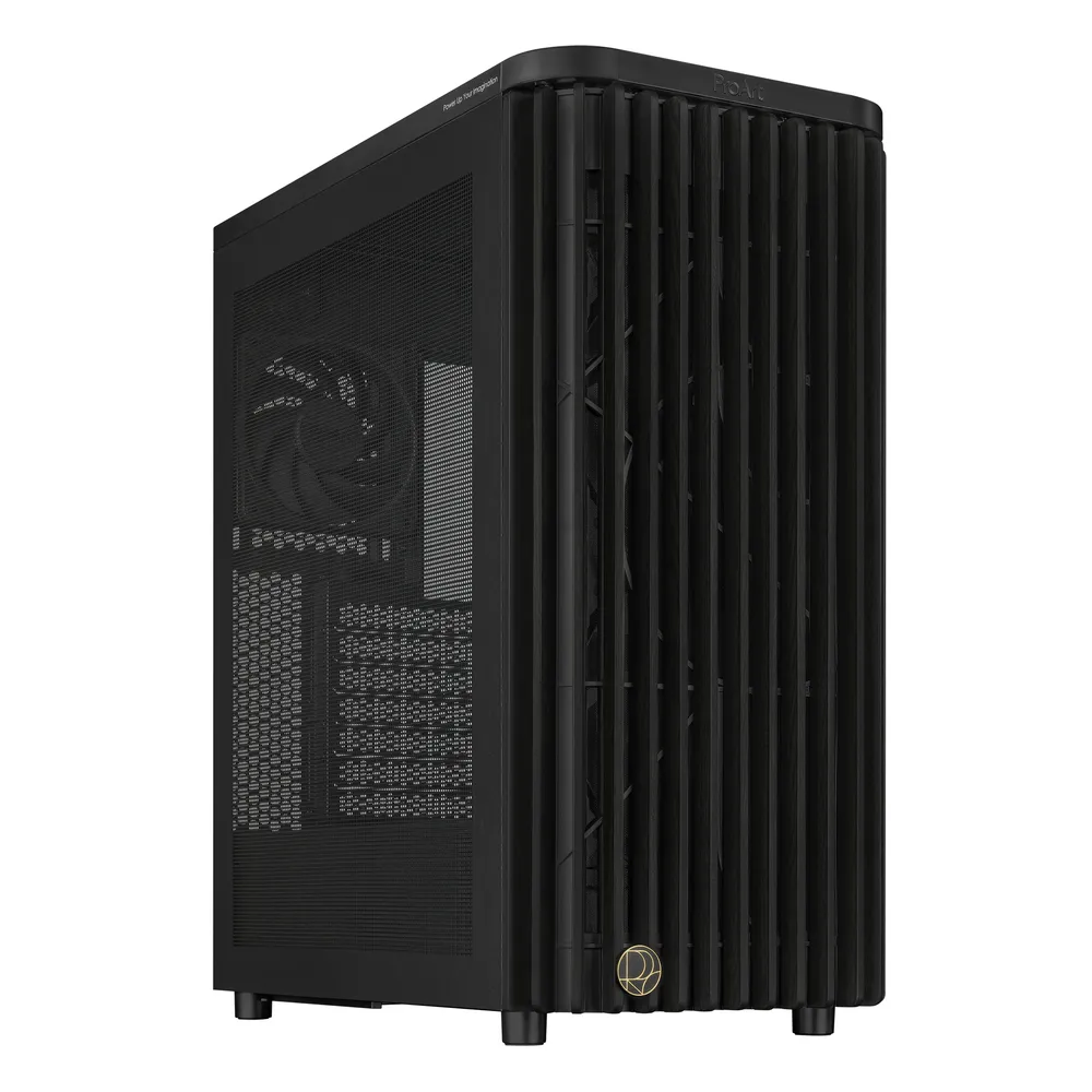 PC-Gehäuse Asus ProArt PA401 Wood Edition Meshfront ATX Holz 2x160mm 1x120mm PWM USB-C
