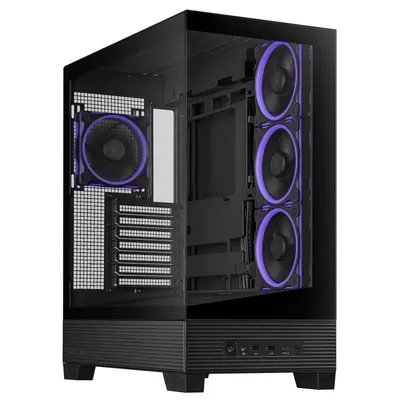 ASUS A31 PLUS ARGB Mid-Tower ATX Dual gehärtetes Glas USB-C Schwarz