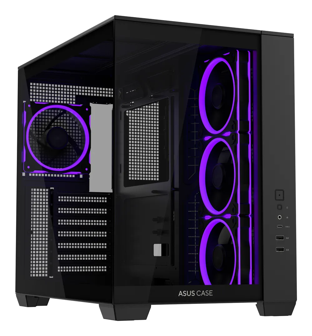 Gehäuse ASUS A32 PLUS ATX micro ATX Mini-ITX mit seitlicher Glasscheibe