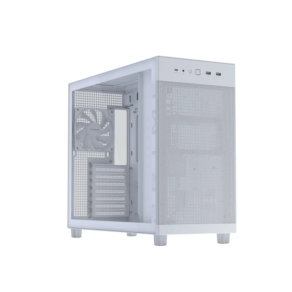 PC Gehäuse Asus PRIME AP303 TG White Glasfenster USB Typ C Weiß