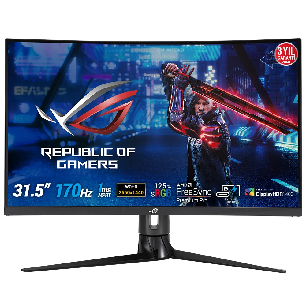 ASUS ROG Strix XG32VC Gaming Display | 90lm03s0-b04170 | 31.5" WQHD curved 170Hz - 4ms