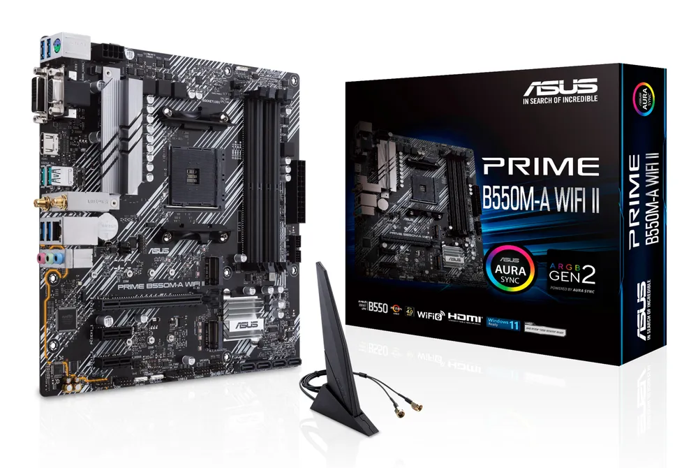 Motherboard ASUS PRIME B550M-A WIFI II B550 AM4 DDR4 Micro ATX WiFi 6 RGB