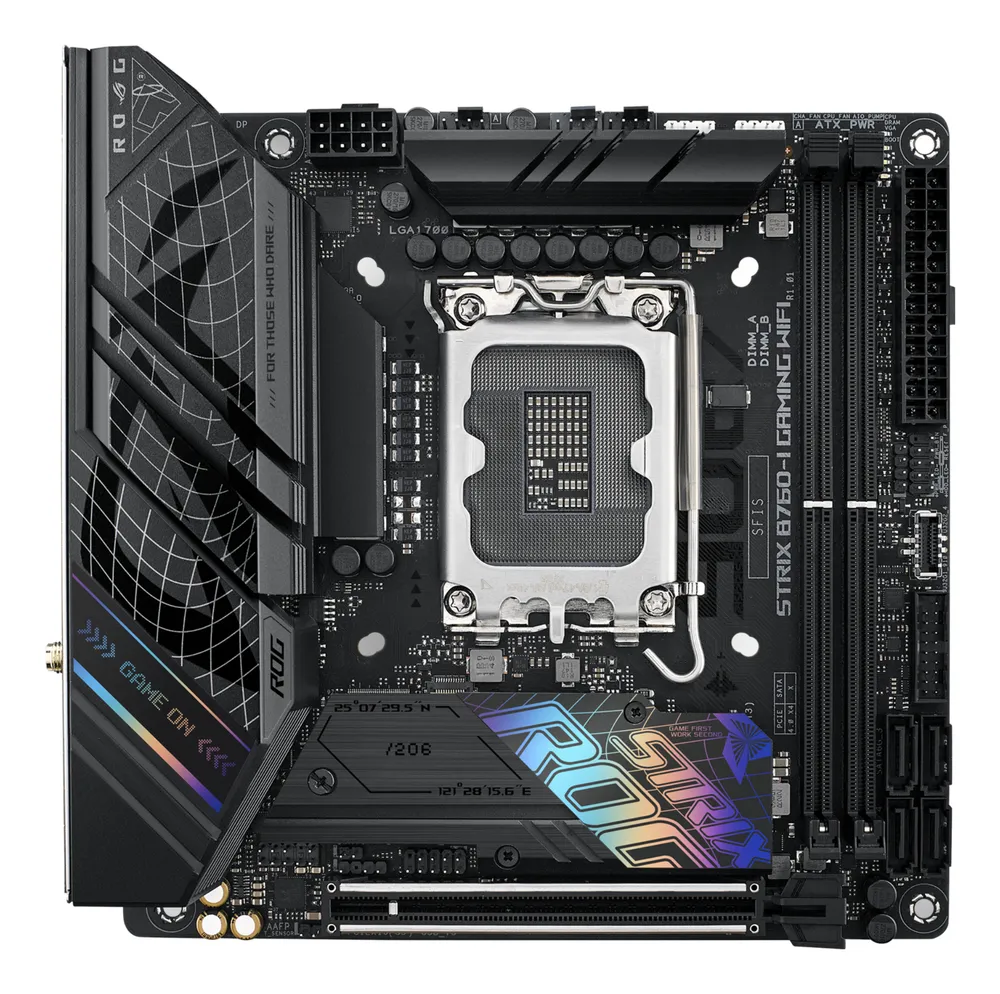 Motherboard ASUS ROG Strix B760-I Gaming B760 LGA1700 DDR5 Mini-ITX WiFi 6E RGB