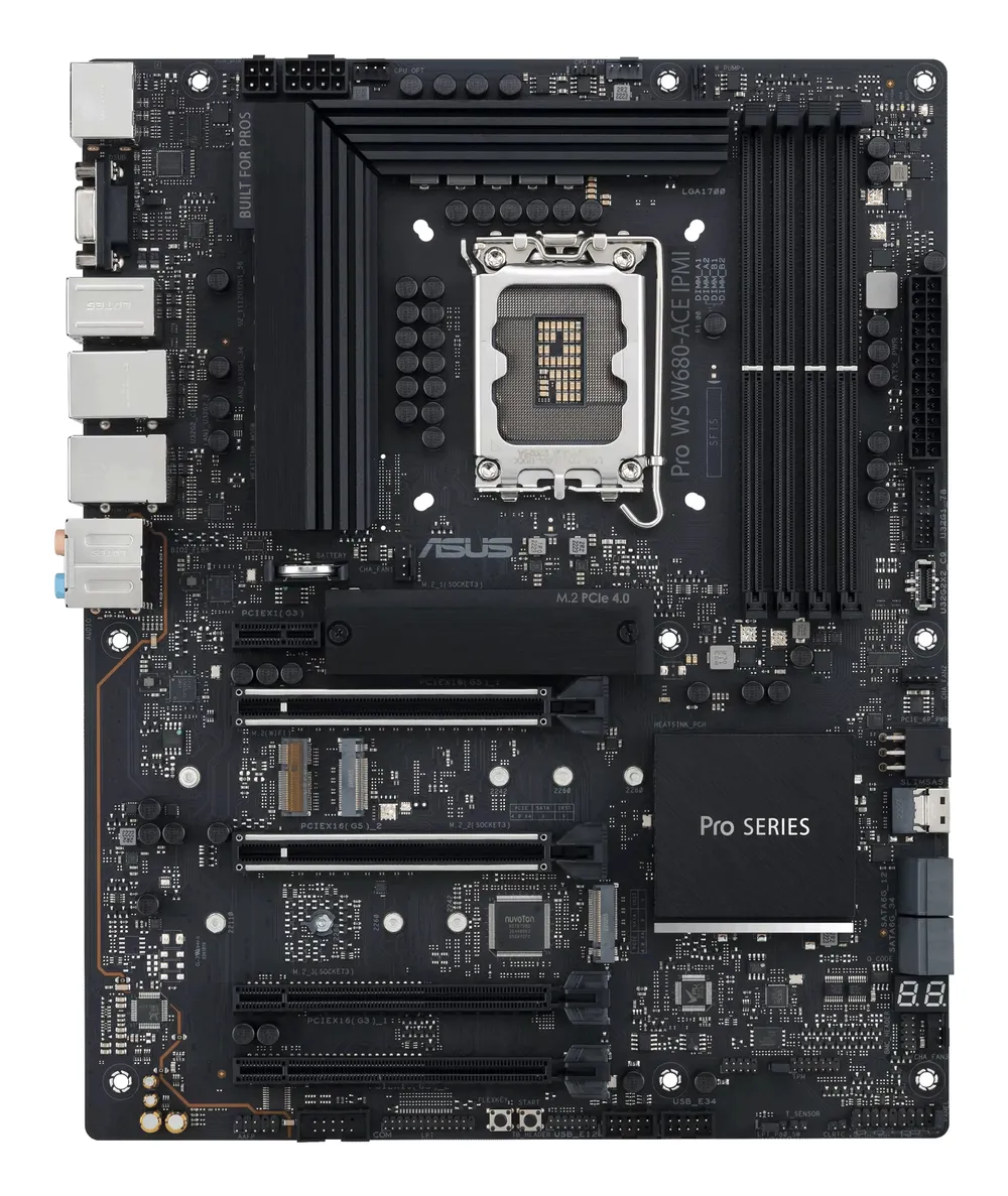 Motherboard ASUS PRO WS W680-ACE IPMI Intel W680 LGA1700 DDR5 ATX 2.5GbE ECC M.2 RAID