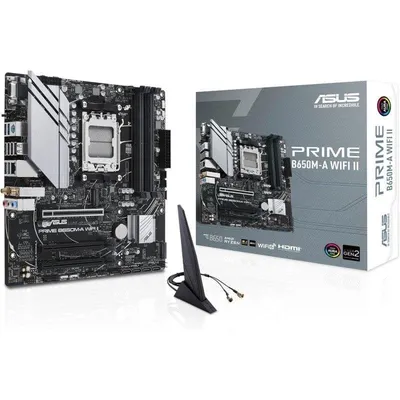 Motherboard ASUS PRIME B650M-A WIFI II B650 AM5 DDR5 Micro-ATX WiFi 6 2.5GbE RGB