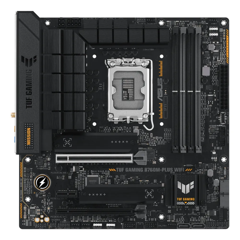 Placa Base ASUS Intel B760 LGA 1700 Micro ATX TUF GAMING B760M-PLUS DDR5 128GB 2.5GbE HDMI 2.1 DP 1.4 RAID