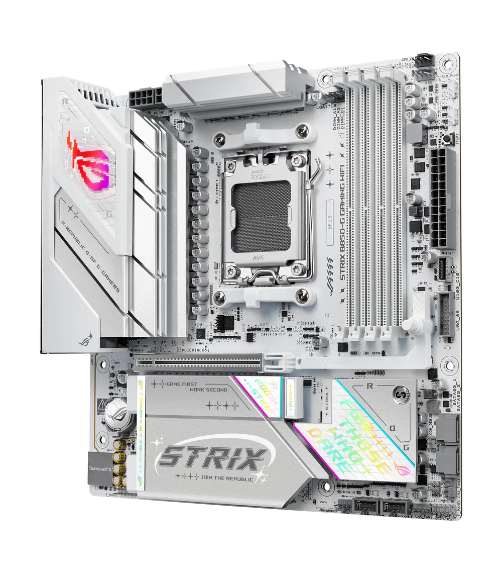 ASUS B850-Motherboard AM5 Micro-ATX ROG Strix B850-G WiFi 7 DDR5 PCIe 5.0 4xM.2 HDMI DisplayPort