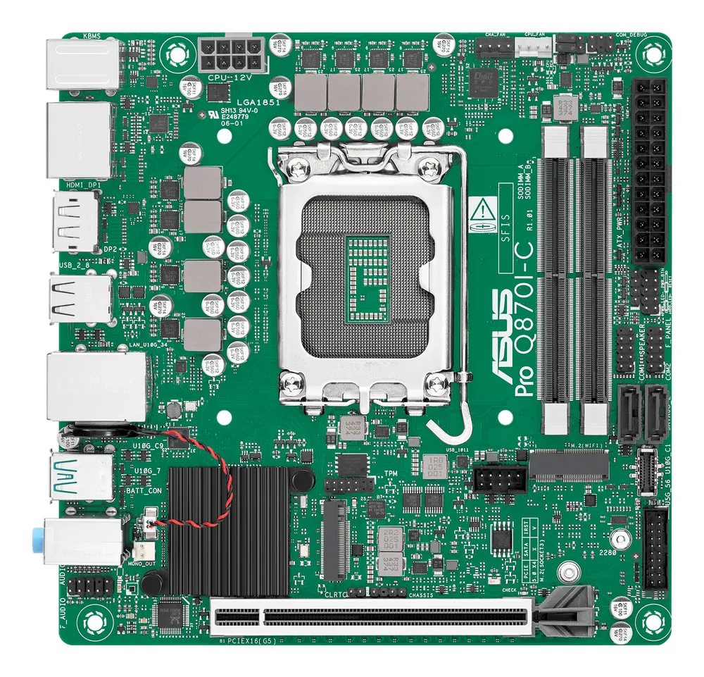 Motherboard ASUS PRO Q870I-C-CSM Q870 LGA1851 DDR5 Mini-ITX Dual-Gigabit Kein WiFi