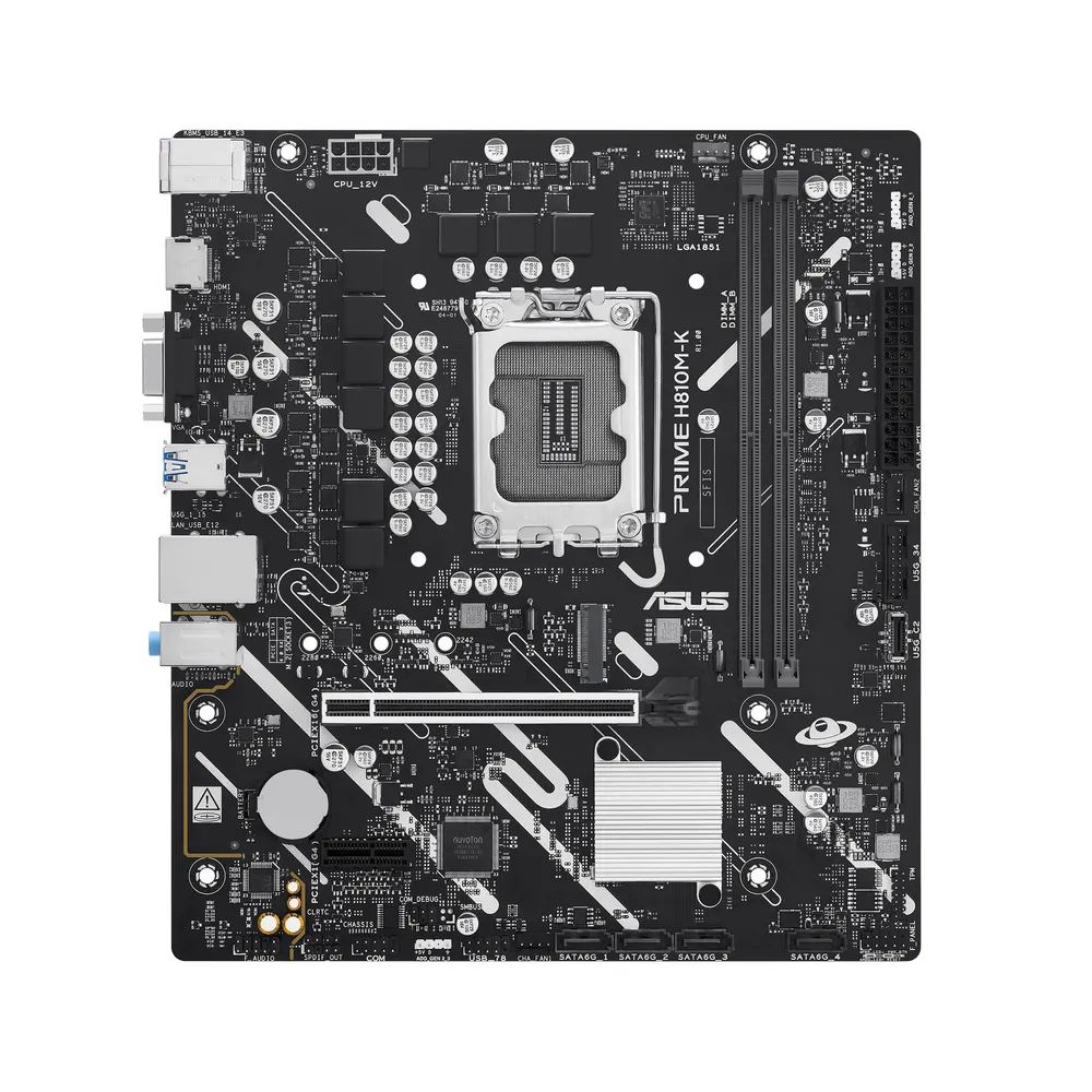 Motherboard ASUS PRIME H810M-K Intel H810 LGA1851 DDR5 Micro-ATX kein WiFi RGB