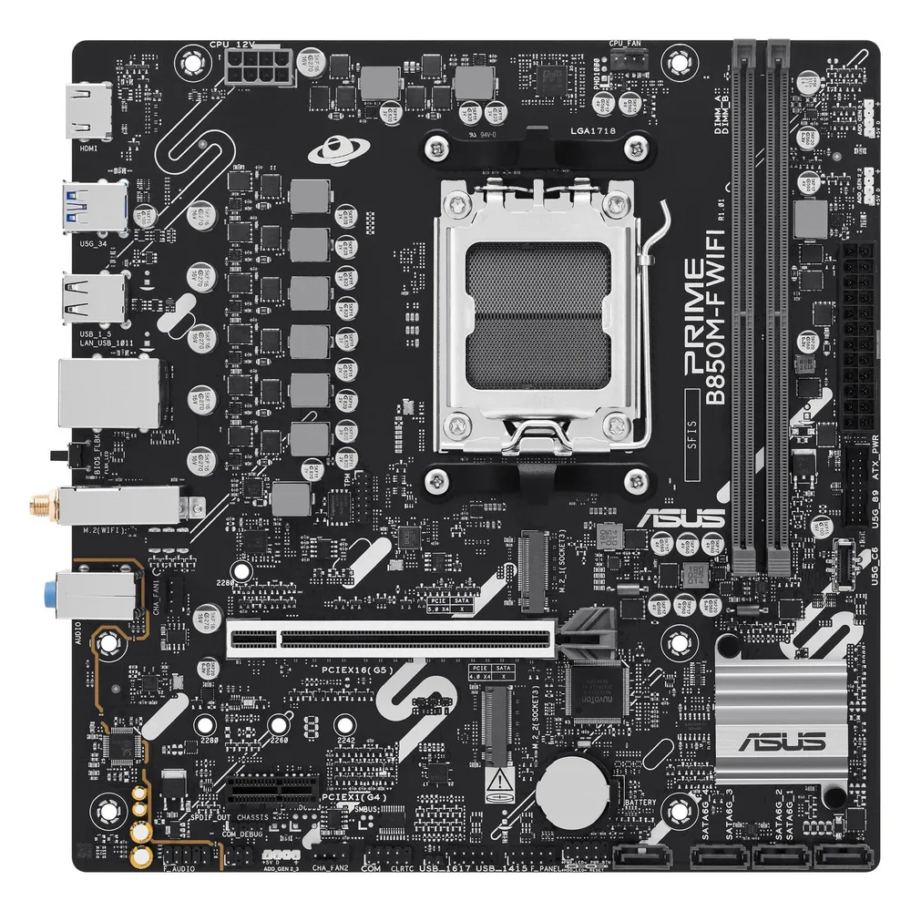 Motherboard ASUS PRIME B850M-F WIFI B850 AM5 DDR5 mATX WiFi 6 M.2 PCIe 5.0