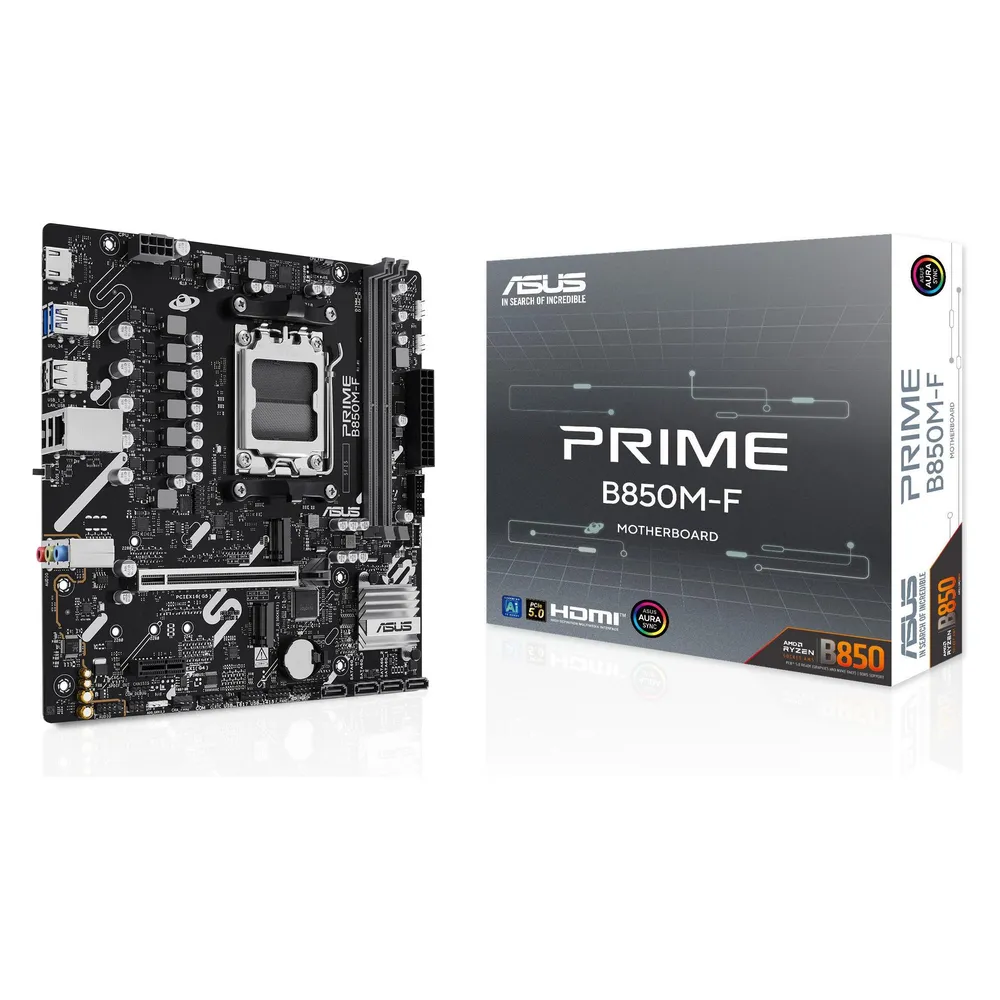 Motherboard ASUS PRIME B850M-F B850 AM5 DDR5 micro ATX PCIe 5.0 LED