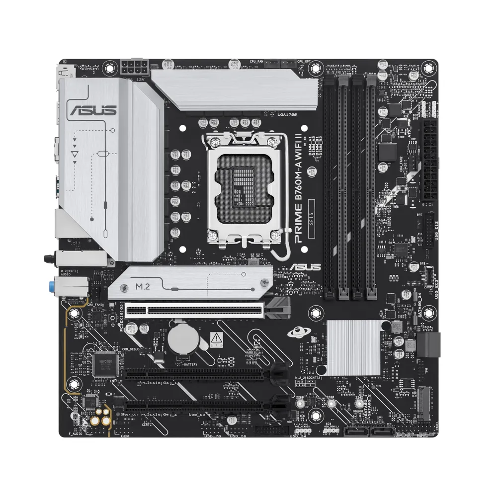 Motherboard ASUS PRIME B760M-A WIFI II B760 LGA1700 DDR5 Micro ATX WiFi 6E 2.5GbE M.2 RAID