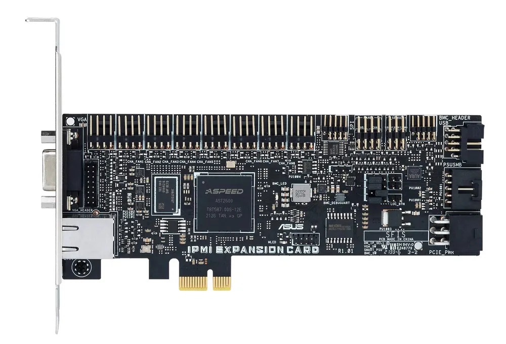 ASUS IPMI-Erweiterungskarte-SI PCIe, RJ-45, VGA, Schwarz/Silber