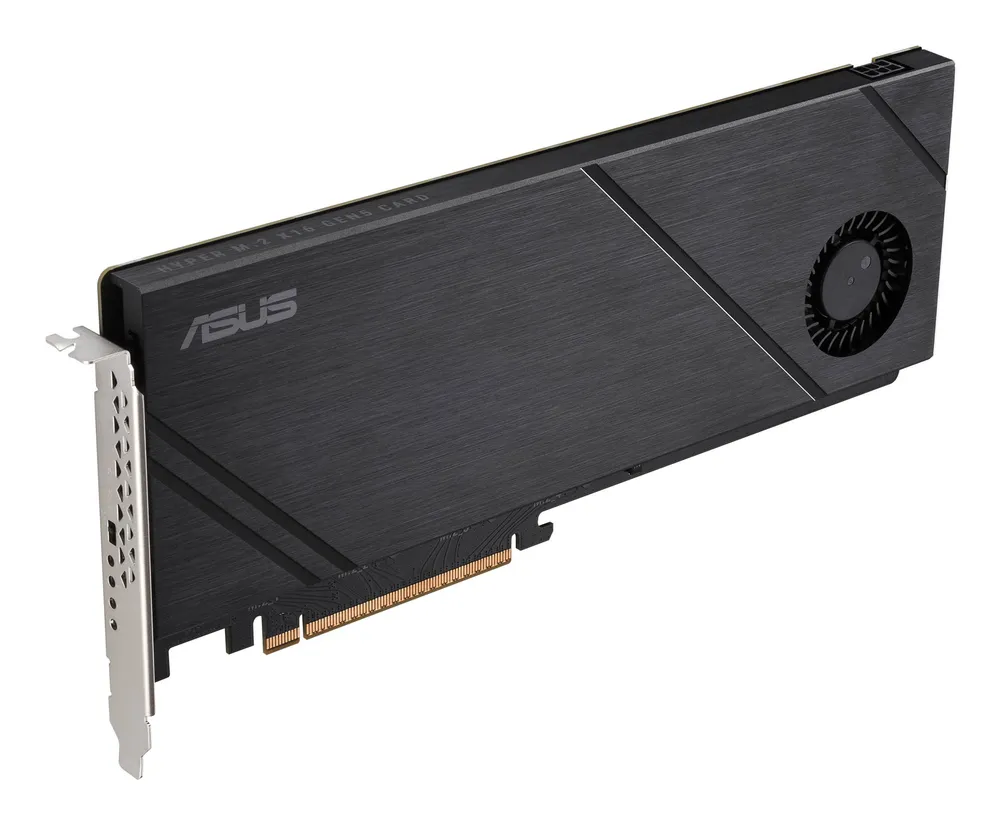 Tarjeta de Red ASUS Hyper M.2 x16 Gen5 PCIe 5.0 512 Gbit/s 4x M.2 Enfriamiento Activo
