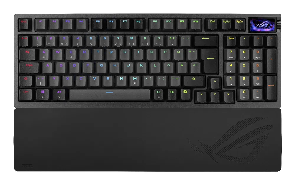 ASUS ROG Azoth 96 HE | 90mp040h-bkda20 | Verkabelt & Kabellos - USB + RF Wireless + Bluetooth