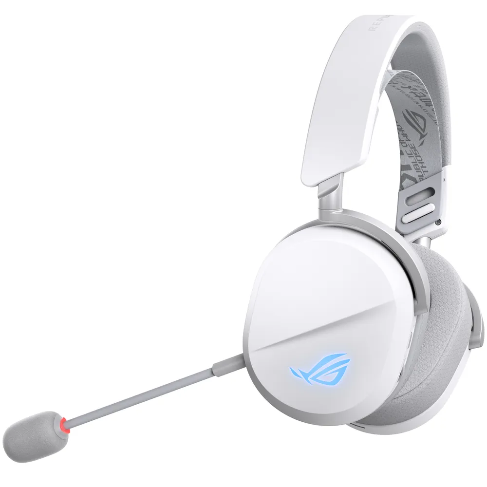 Kopfhörer ASUS ROG Pelta kabellos/kabelgebunden Bluetooth Gaming, Multicolor-Beleuchtung, Weiß
