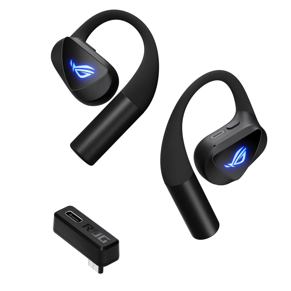 Kopfhörer ASUS ROG Cetra Open Wireless Gaming Bluetooth 2.4 GHz KI-Rauschunterdrückung Schwarz