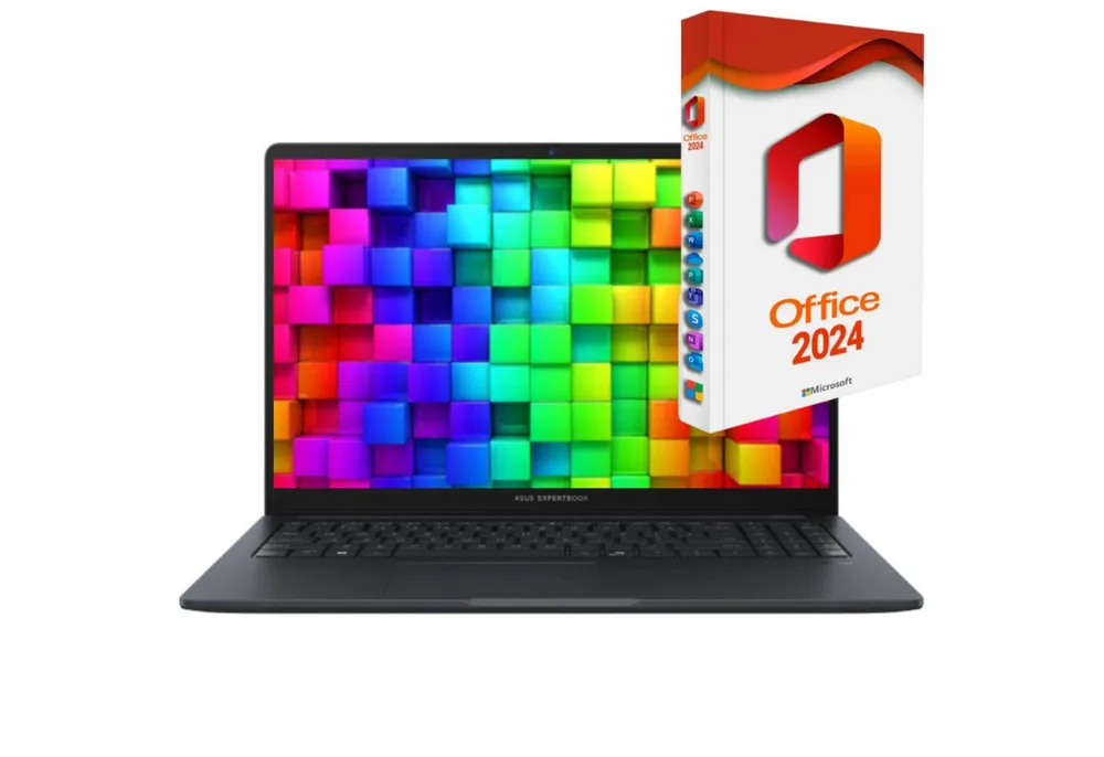 Asus Expertbook B1, Core i7-13620U, MS Office 2024 Prof. Dauerlizenz Business-Notebook (39,00 cm/15.6 Zoll, Intel Core i7 13620U, Intel UHD Grafik, 8 GB, 256 GB SSD, Windows 11 Pro, MS Office 2024 Pro, Tastaturbeleuchtung)