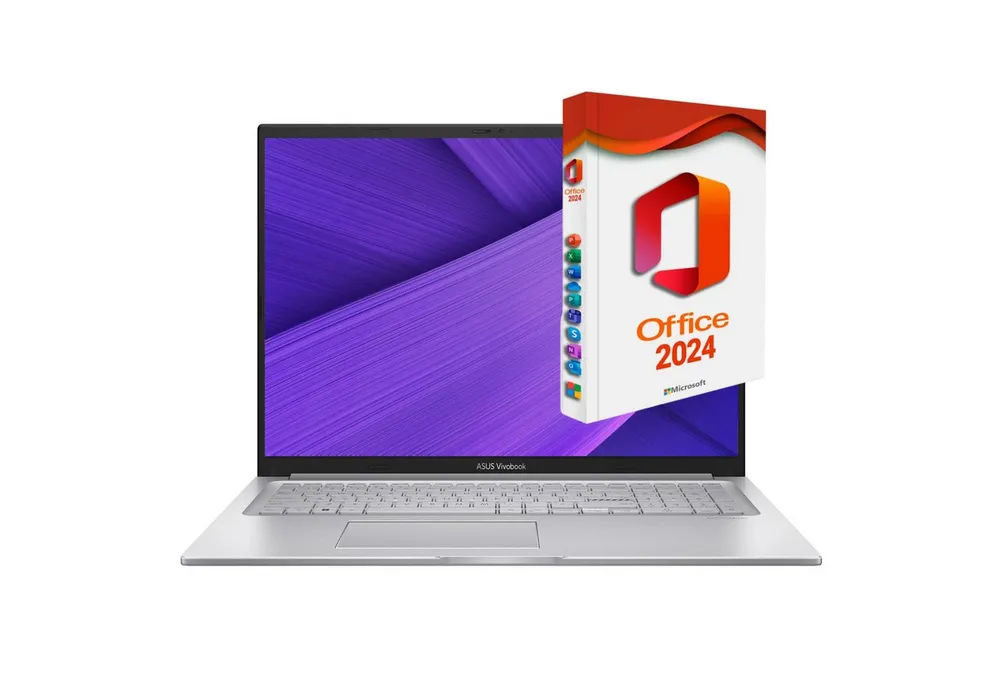 Asus Vivobook 16 - Ryzen 7, Business-Notebook (40,64 cm/16 Zoll, AMD Ryzen 7 7730U, AMD Radeon Graphics, 8 GB, 256 GB SSD, Windows 11 Pro, MS Office 2024 Pro, beleuchtete Tasten)
