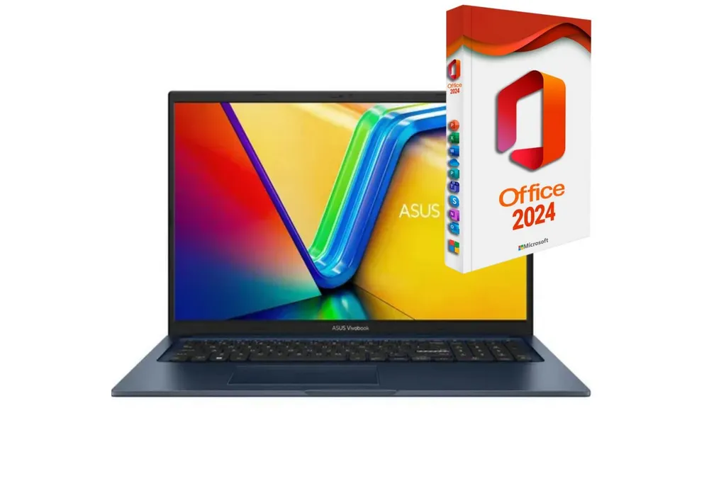 Asus VivoBook X170, Intel Core i5-120U, beleuchtete Tastatur, Notebook (44 cm/17.3 Zoll, Intel Core i5 120U, Intel UHD Grafik, 8 GB, 256 GB SSD, Windows 11 Pro, MS Office 2024 Pro Dauerlizenz, beleuchtete Tastatur)