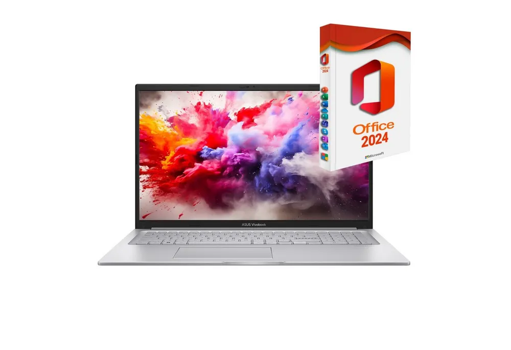 Asus X170, Core i7, beleuchtete Tastatur Business-Notebook (39 cm/17.3 Zoll, Intel Core i7 1355U, Intel Graphic, 8 GB, 256 GB SSD, Windows 11Pro+Office 2024Pro, beleuchtete Tastatur)