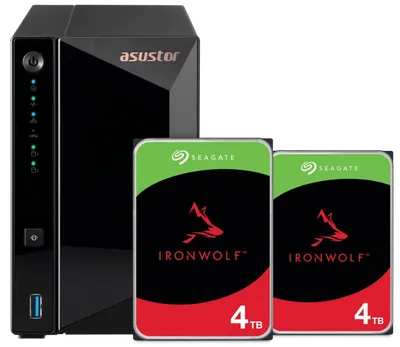 ASUSTOR AS3302T v2 + Seagate Ironwolf 8TB (2x 4TB)