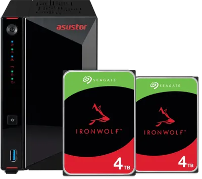 ASUSTOR AS5402T + Seagate Ironwolf 8TB (2x 4TB)