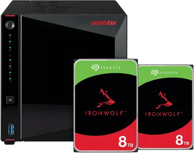 ASUSTOR AS5404T + Seagate Ironwolf 16TB (2x 8TB)