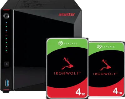 ASUSTOR AS5404T + Seagate Ironwolf 8TB (2x 4TB)