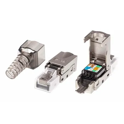 Steckverbinder Aten 2A-245G Cat6a RJ-45 Stecker Gerade Geschirmt Silber