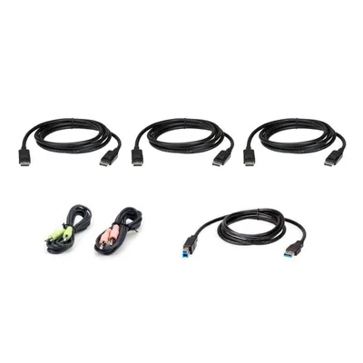 Kabelsatz KVM ATEN 2L-7D02UDPX6 DisplayPort Triple Display USB 1,8 m Schwarz