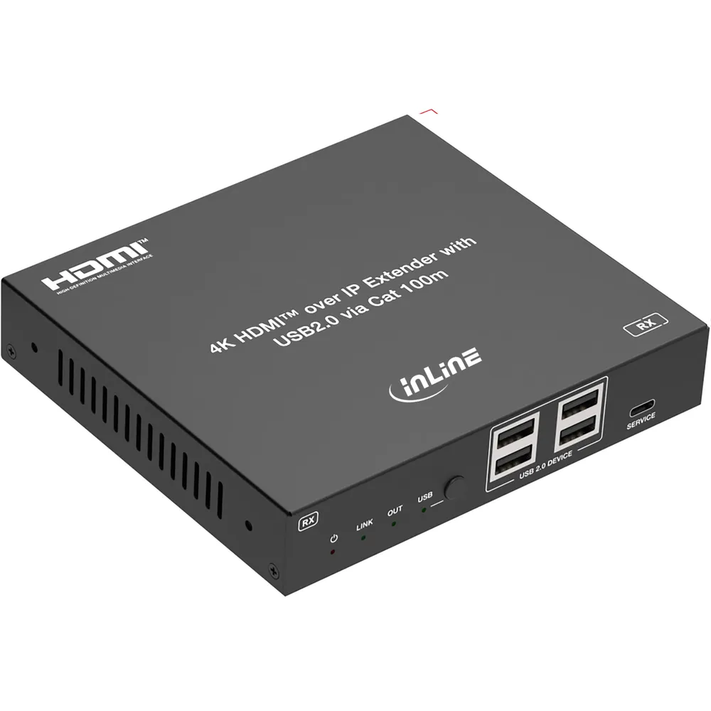 KVM-Verlängerung Aten InLine 57886H HDMI 2.0b 4K60 über IP