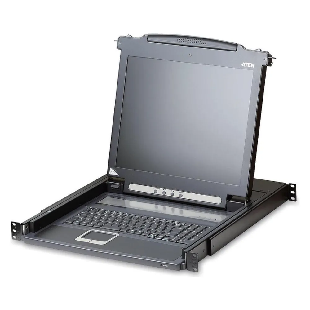 Aten CL1000M FR Single Rail 17"-LCD-Konsole, 19" 1HE, FR-Layout