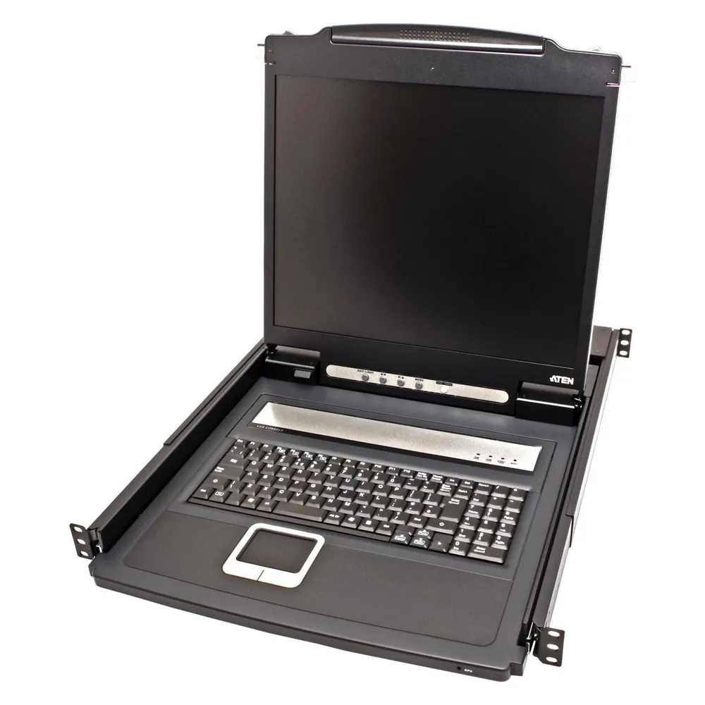 Aten CL1000N FR Single Rail 19"-LCD-Konsole, 19" 1HE, FR-Layout