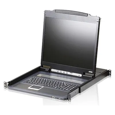Aten CL3000N FR Leichte Single Rail 19"-LCD Konsole (PS/2-USB