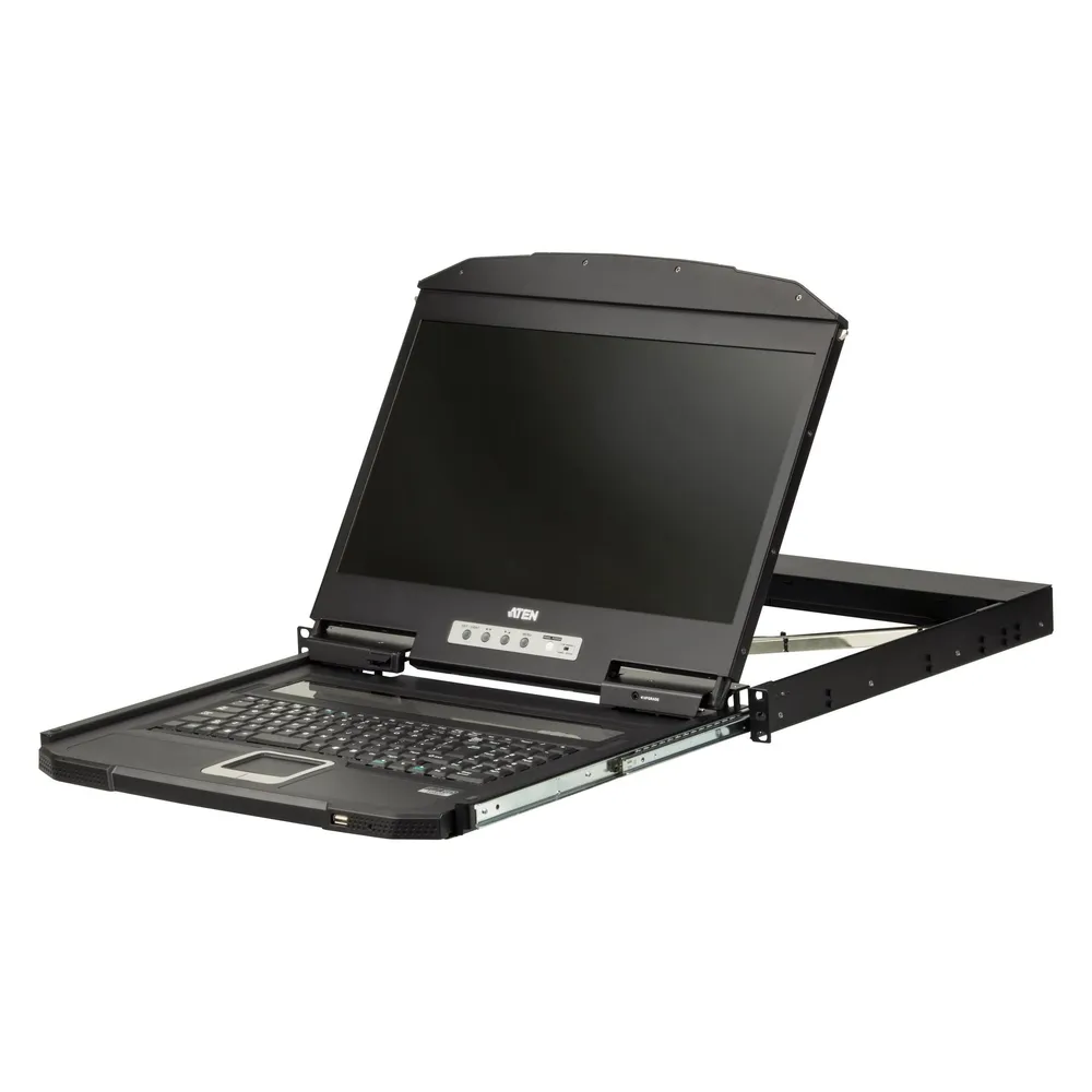 Aten CL3100NX ES Kurze Tiefe Single Rail 18,5"-LCD Konsole
