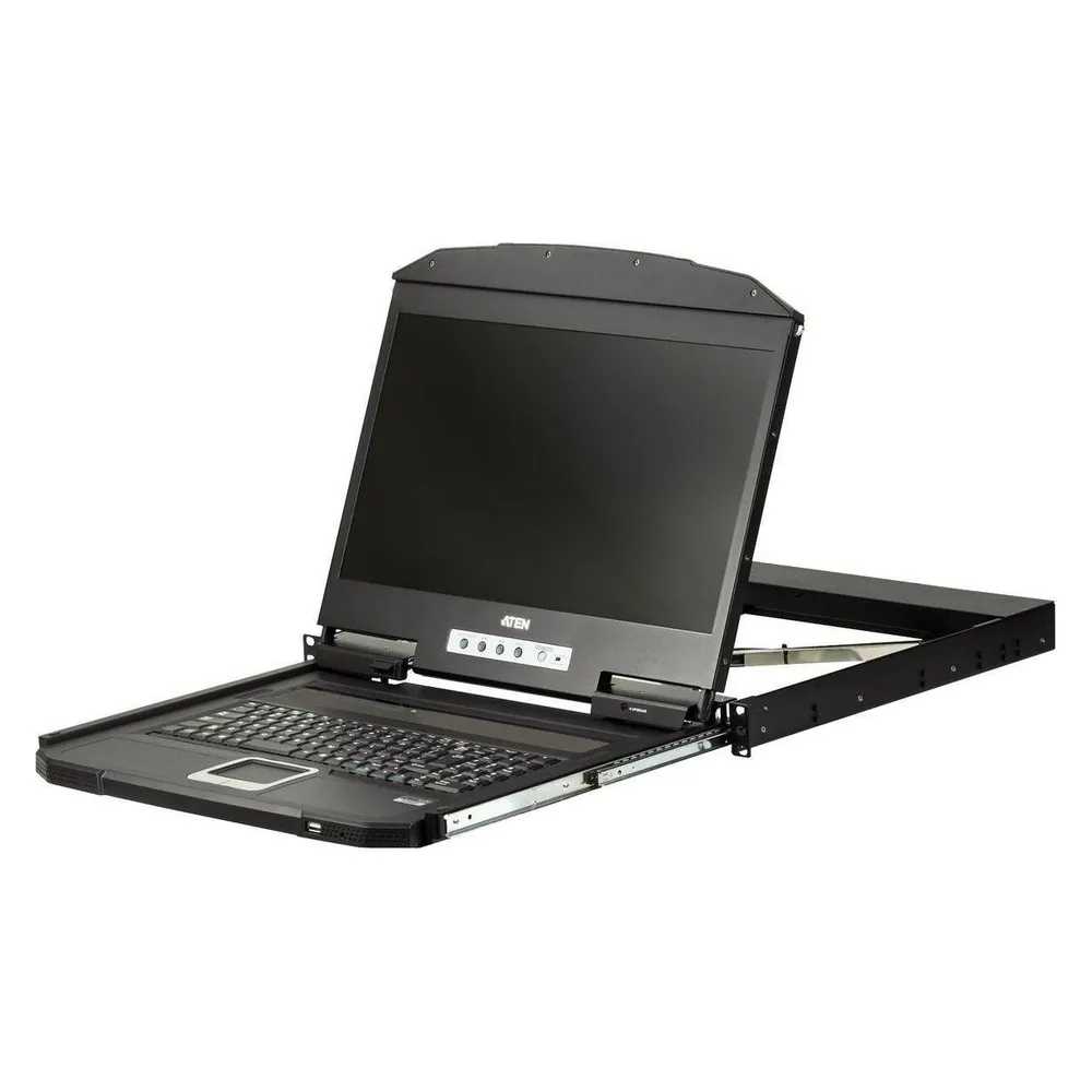 Aten CL3700NW CH Kurze Tiefe Single Rail 18,5"-LCD Konsole