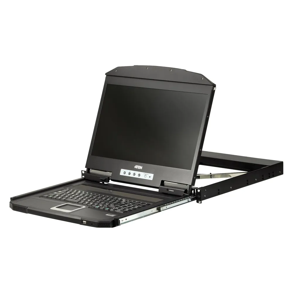 Aten CL3700NW UK Kurze Tiefe Single Rail 18,5"-LCD Konsole