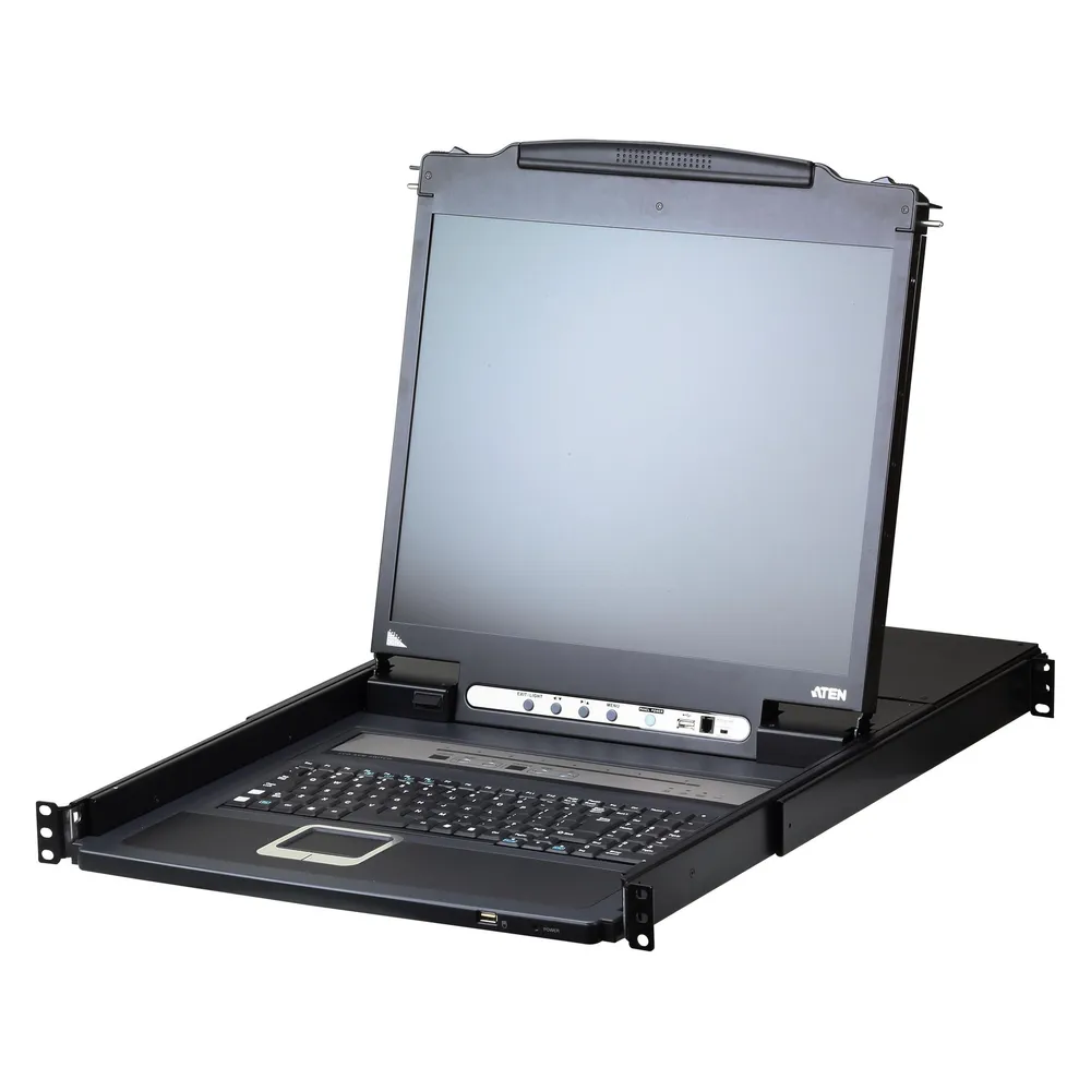 Aten CL5708IN CH KVM over IP Switch 8-Port 19"-LCD (PS/2-USB VGA) CH-Layout