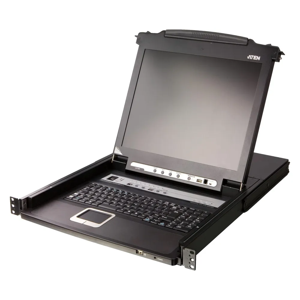 Aten CL5708MW FR KVM-Switch 8-Port 17,3"-LCD SingleRail (PS/2-USB VGA) FR-Layout