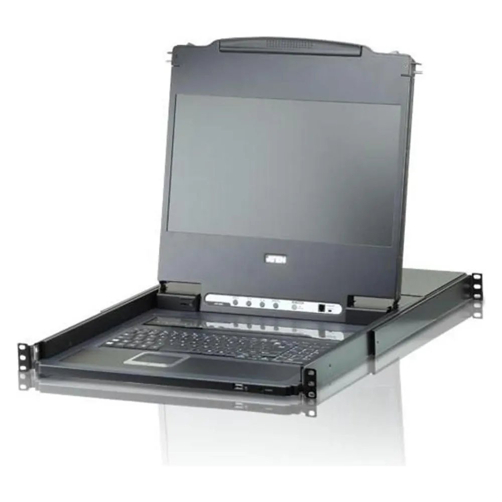 Aten CL6708MW UK Single Rail KVM-Switch 8-Port 17,3"-LCD (USB DVI) UK-Layout