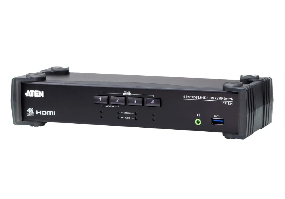 ATEN CS1824-AT-G Tastatur/Video/Maus (KVM)-Switch Schwarz