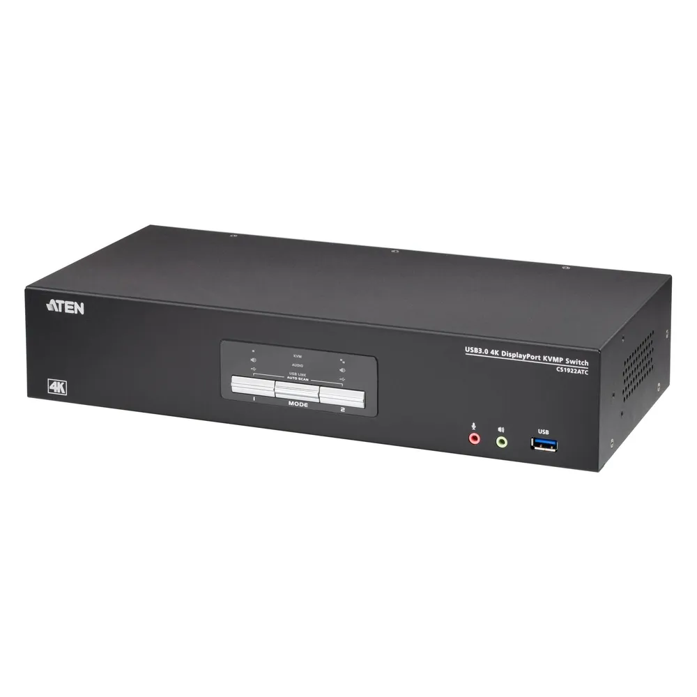 Aten 2-Port USB True 4K DisplayPort KVM Switch