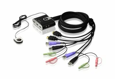 ATEN CS692-AT Tastatur/Video/Maus (KVM)-Switch Schwarz