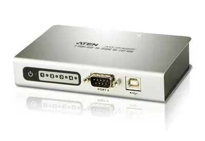 USB-zu-Seriell-Hub Aten UC2324 4x RS232 Metallgehäuse, VGA Schnittstelle