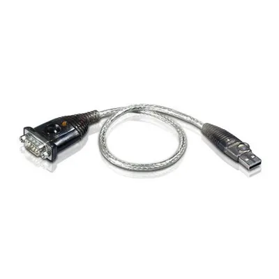 Adapter ATEN UC232A USB auf RS-232 35 cm Edelstahl Transparent Schwarz