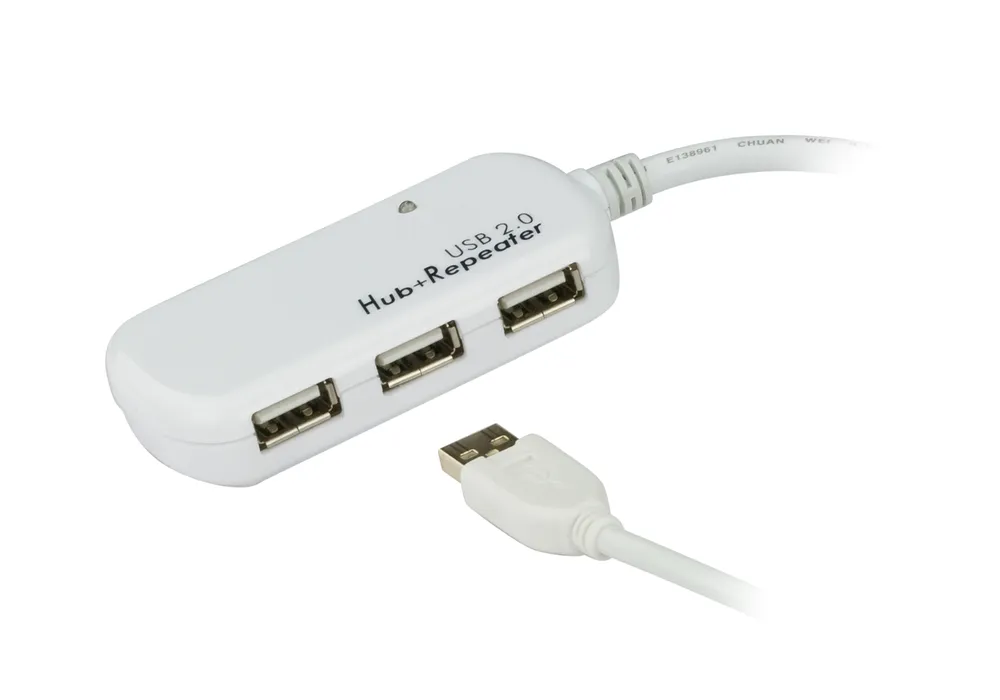 Hub Aten 4 Ports 480 Mbit/s USB 2.0 Modell UE2120H Verlängerung 12 m