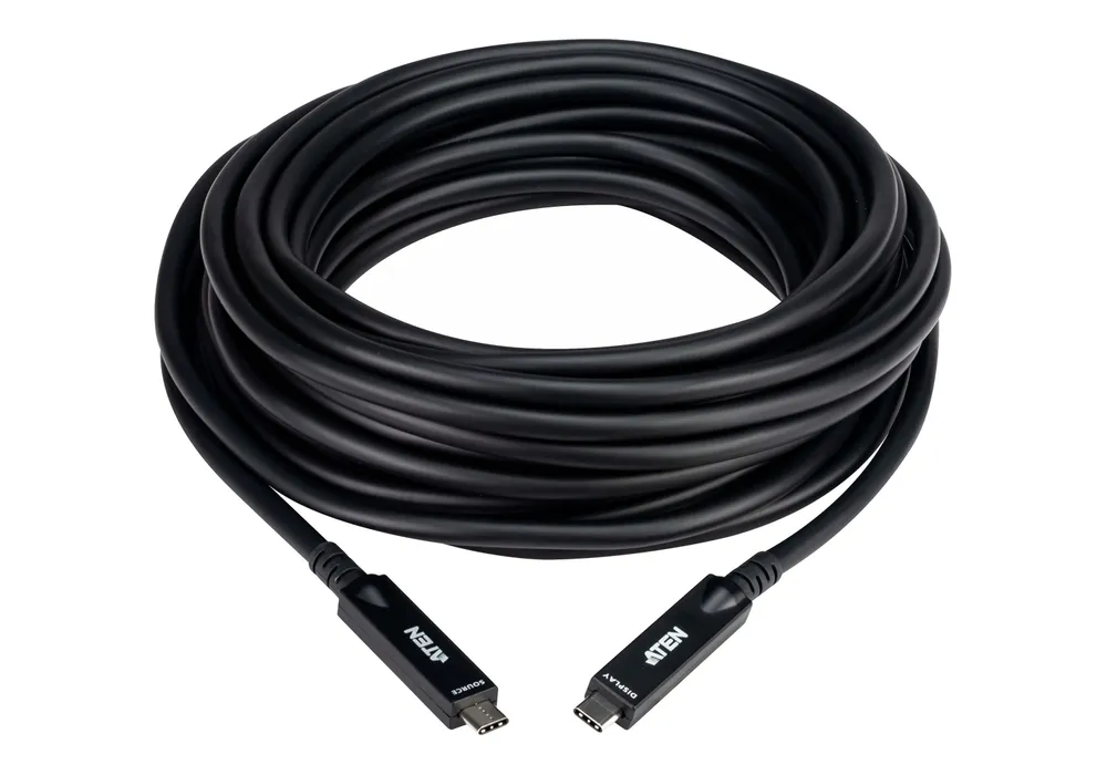 Kabel Aten UE3410F USB-C 10 m DisplayPort 2.1 10 Gbit/s Schwarz